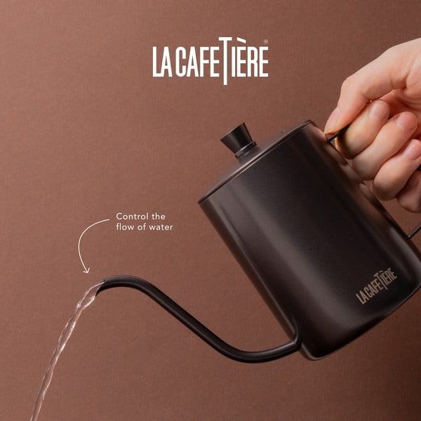 Сива кана за кафе от неръждаема стомана 0,6 л La Cafetiere - Kitchen Craft-image-1