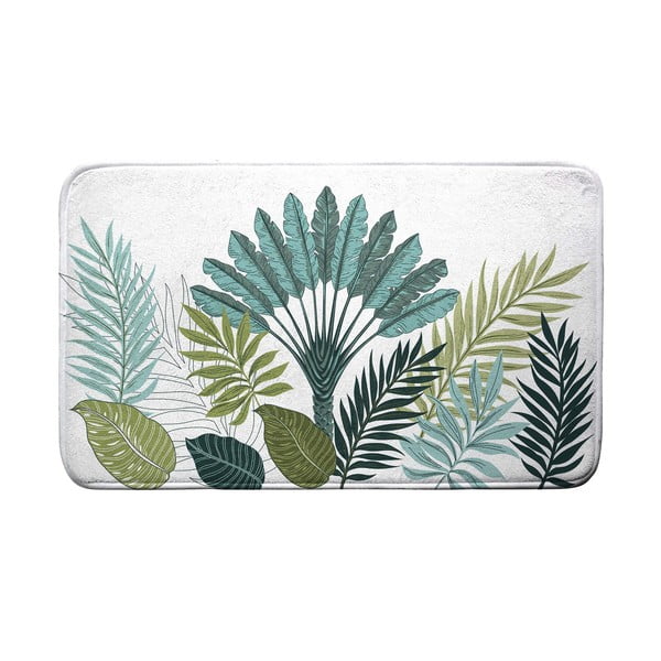 Бял/зелен килим за баня 45x75 cm Panazio – douceur d'intérieur