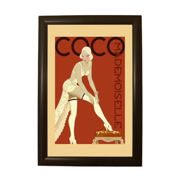 Плакат в черна рамка Coco, 33,5 x 23,5 cm Red Coco - Piacenza Art