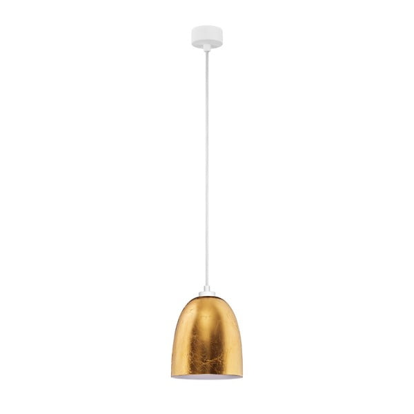 Висяща лампа в златисто с бял кабел Awa - Sotto Luce