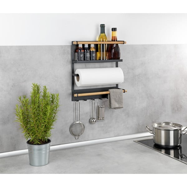 Черен стенен кухненски органайзер Magna - Wenko-image-3