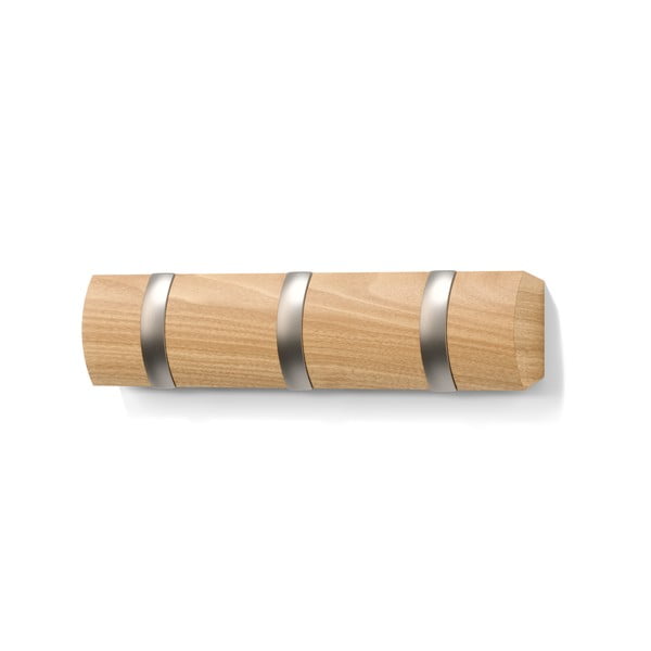 Стенна закачалка от масивна топола в естествен цвят Flip – Umbra-image-3