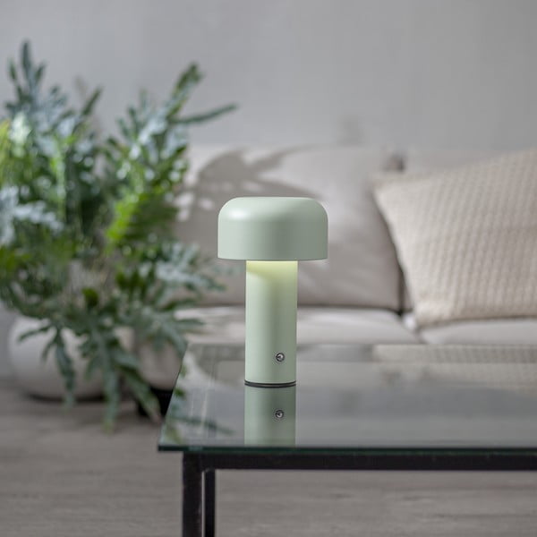 Зелена LED настолна лампа (височина 21,5 cm) Bobby – Star Trading-image-1