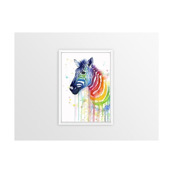 Плакат Rainbow Zebra, 33,5 x 23,5 cm - Piacenza Art