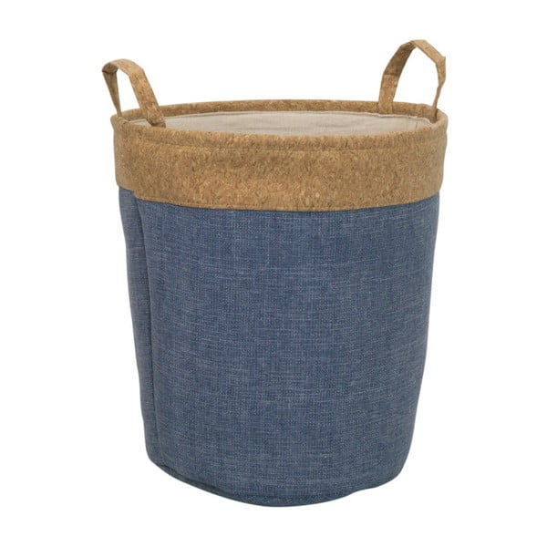 Синьо-кафява кошница за съхранение от корков плат Home, ⌀ 37 cm - Furniteam