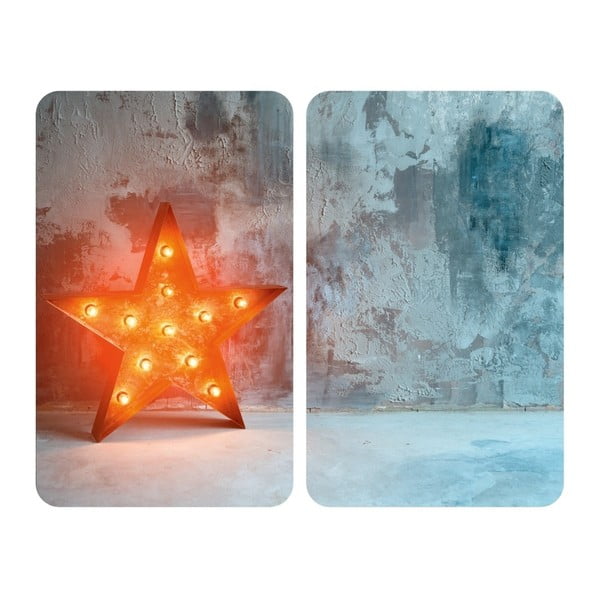 Комплект от 2 стъклени капака за печка , 52 x 30 cm Star - Wenko