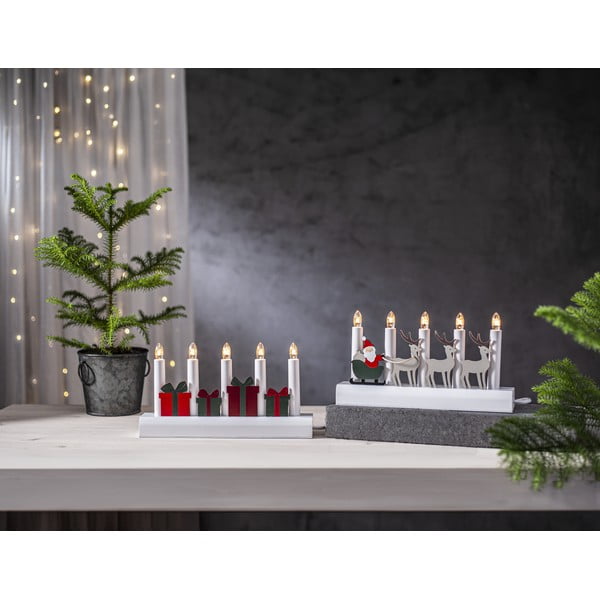 Червено-бяла коледна светлинна украса за контакт Julia – Star Trading-image-3