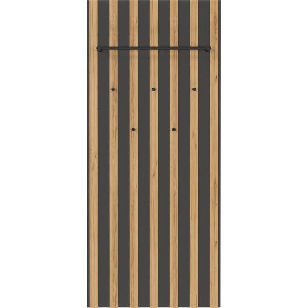 Панел за окачване от декор от дъб в антрацитен и естествен цвят 64x148x14 cm Renell – Germania