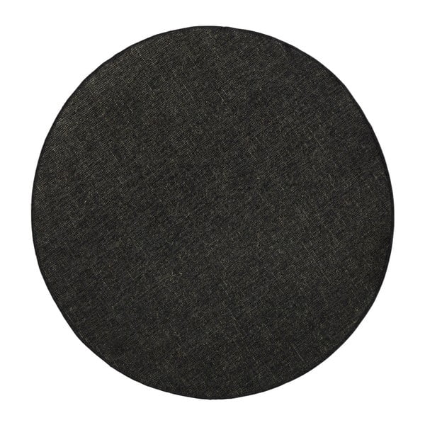 Černý oboustranný koberec vhodný i na ven bougari Miami, Ø 140 cm
