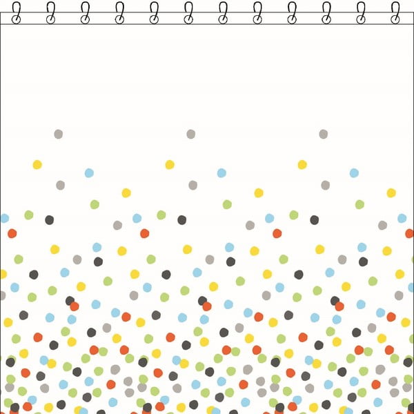Sprchový závěs Sorema Confetti, 180x200 cm