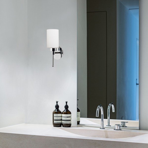 Бяла и сребърна стенна лампа Balcova – Opviq lights-image-1