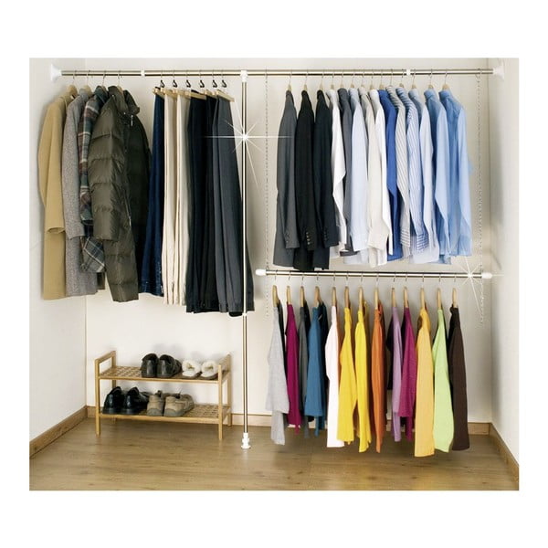 Метална телескопична стойка за дрехи сребърна Garment – Wenko-image-1
