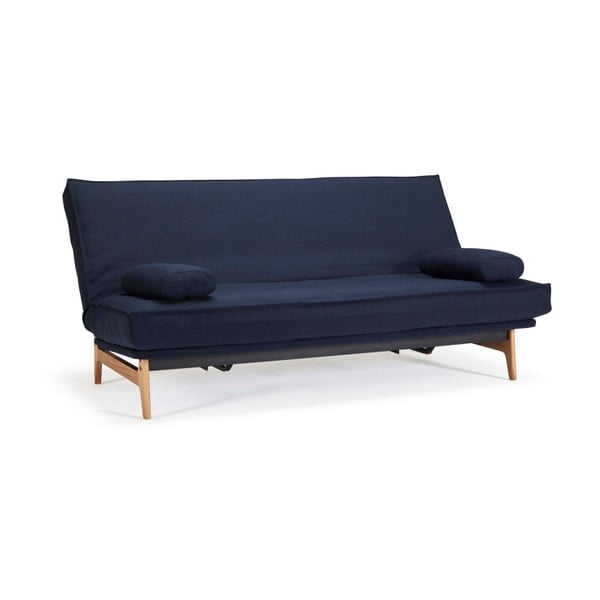 Тъмносин разтегателен диван със свалящо се покривало Elegant Mixed Dance Blue, 92 x 200 cm Aslak - Innovation