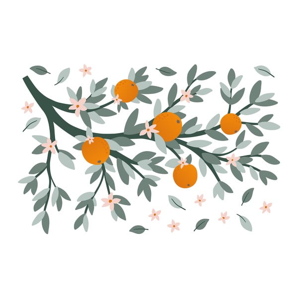 Лист със стикери 54x80 cm Oranges On A Branch - Lilipinso