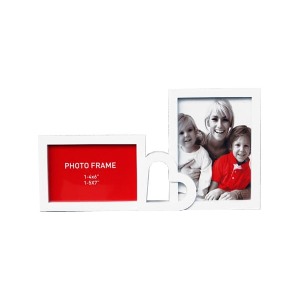 Комплект от две рамки за снимки Heart, бели - Postershop