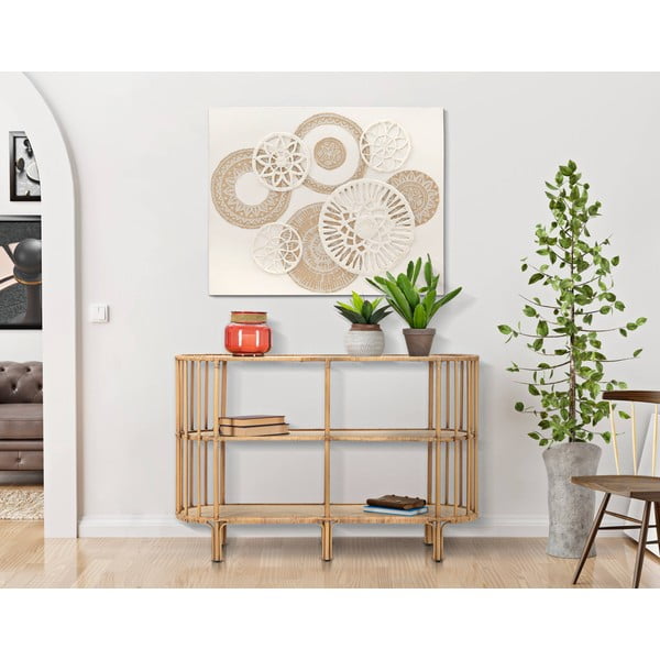 Метален шкаф за книги в естествен цвят 120x80 cm Panama - Mauro Ferretti-image-1