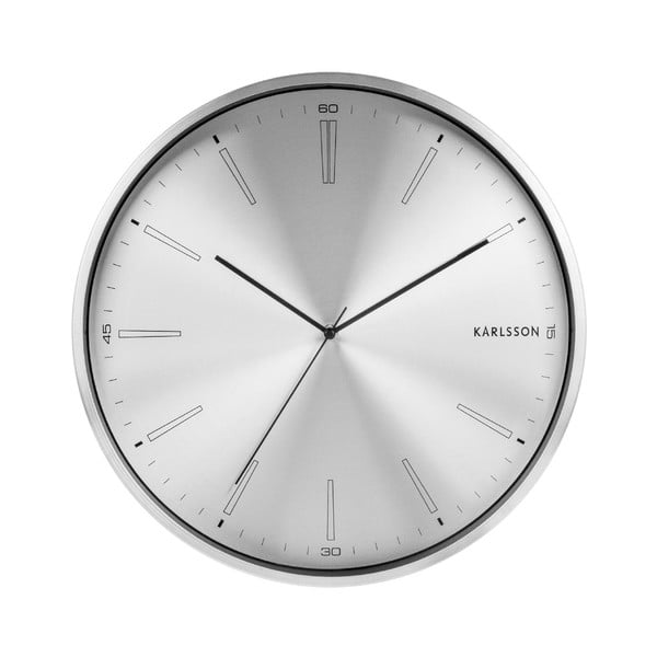Сив метален часовник , ø 40 cm Distinct - Karlsson