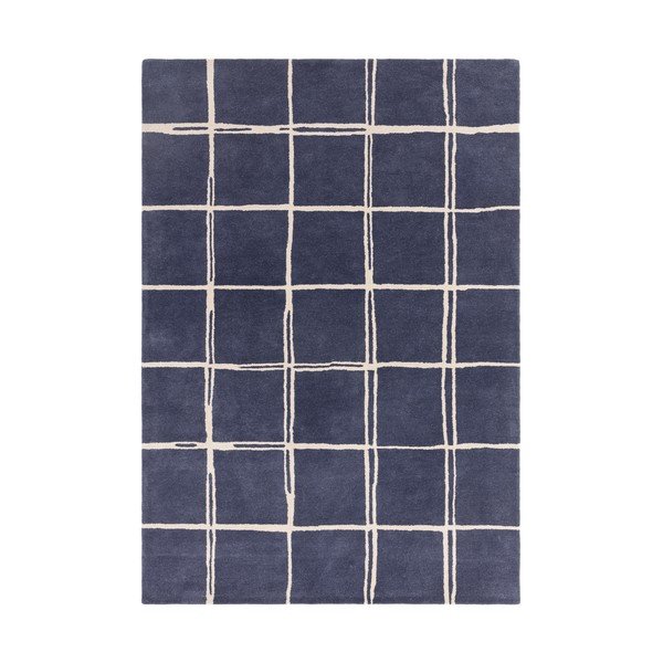 Син ръчно изработен вълнен килим 160x230 cm – Asiatic Carpets