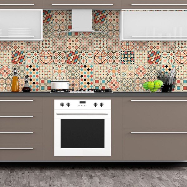 Комплект от 60 стикера за стена Azulejos Arianito, 15 x 15 cm - Ambiance-image-3