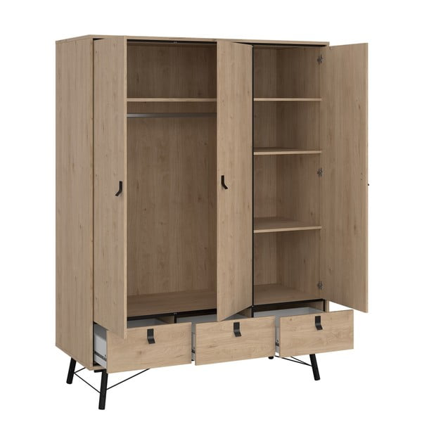 Гардероб с дъбов декор в естествен цвят 150x200 cm Ry - Tvilum-image-4