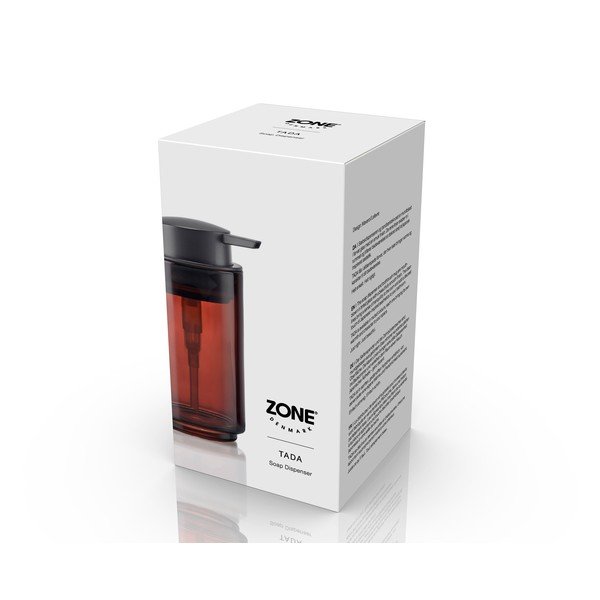 Кафяв стъклен диспенсер за сапун 250 ml Tada – Zone-image-4