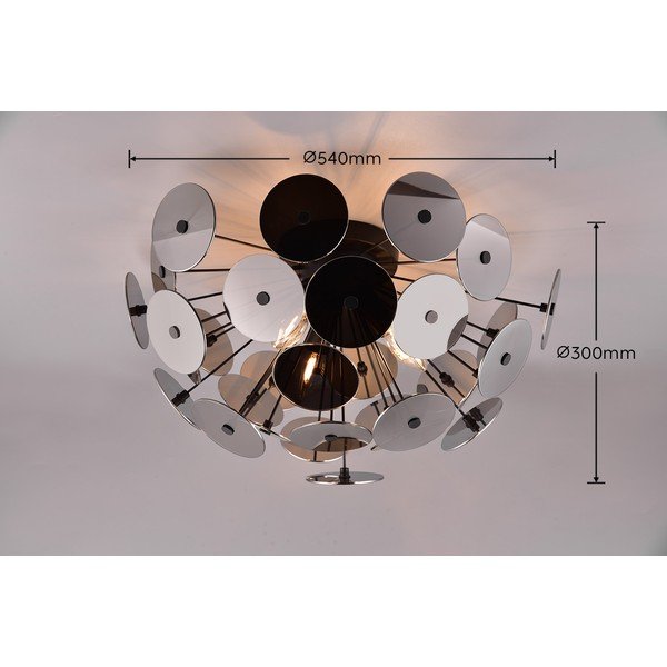 Матово черно таванно осветително тяло Discalgo - Trio-image-3