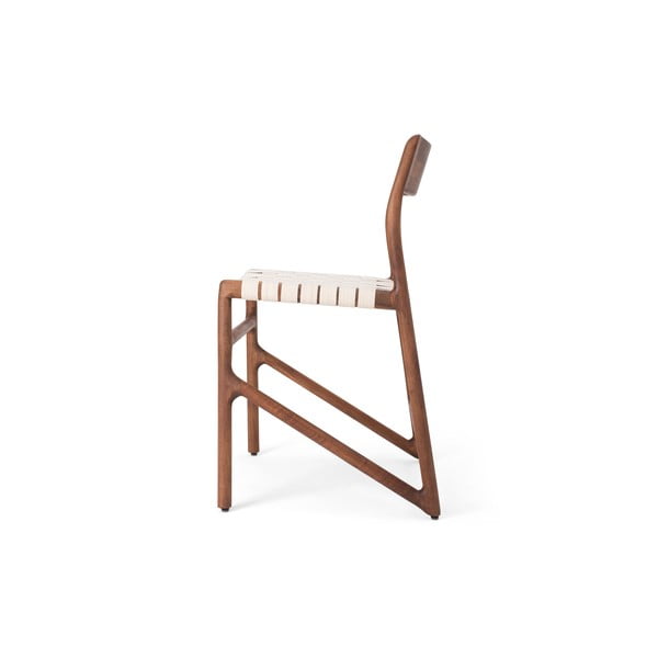 Трапезен стол в кафяв и кремав цвят Fawn – Gazzda-image-4