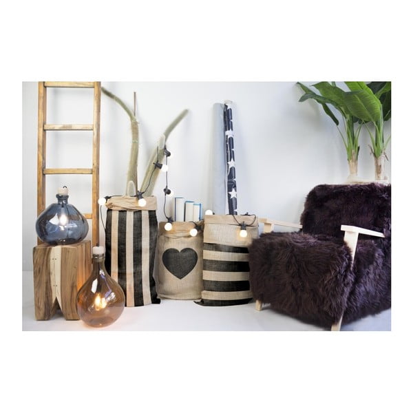 Úložný koš z recyklovaného papíru Surdic Yute Vertical Stripes-image-1