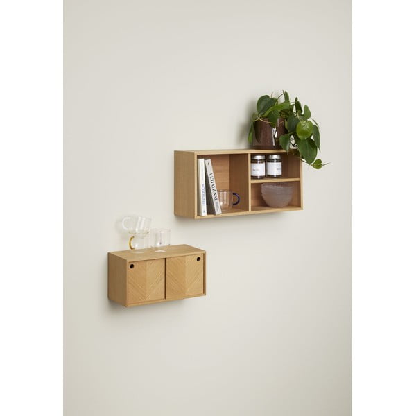 Стенен рафт в декор от дъбово дърво Collect - Hübsch-image-1