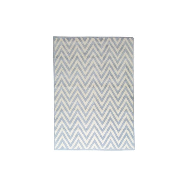 Vlněný koberec Ziggy Light Blue, 122x183 cm