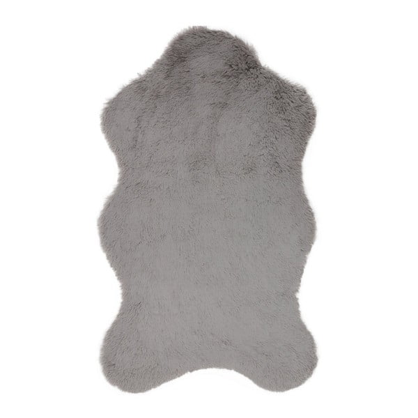 Сив килим от изкуствена кожа Tavsantuyu Grey, 100 x 160 cm - Unknown