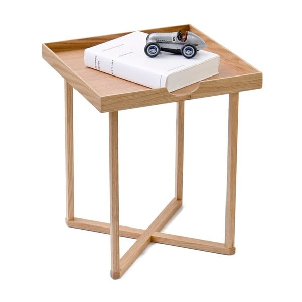 Odkládací stolek z dubového dřeva Wireworks Damieh, 37x45 cm