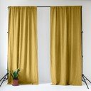 Жълто ленено перде 140x300 cm Lemon Curry – Linen Tales