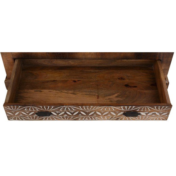 Кафяв гардероб от масивно манго 190x45 cm Maneesh – Støraa-image-4