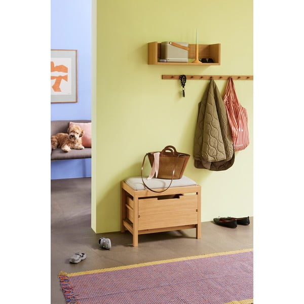 Стенна закачалка от декор от дъб  в естествен цвят 100 cm Cosplay – Hübsch-image-2