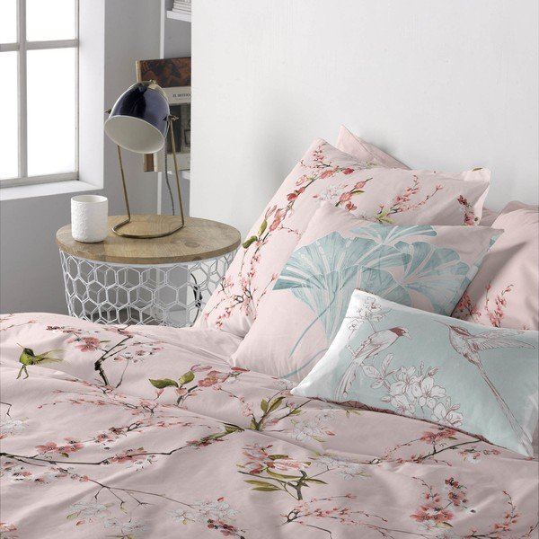 Комплект от 2 памучни калъфки за възглавници Rose Chinoiserie - Happy Friday Basic-image-1