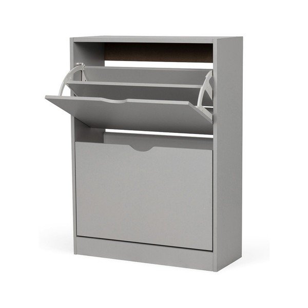 Сива накланяща се стойка за обувки 50x82x24 cm Stelo – Bonami Essentials-image-2