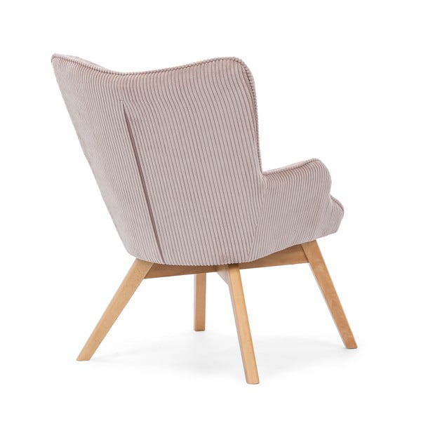 Светлорозово кресло от рипсено кадифе Niko – Ropez-image-3