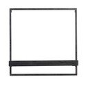 Матиран черен рафт от елхово дърво Maddison - Light & Living