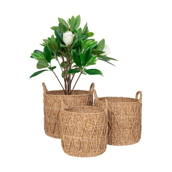 Кошници в комплект 3 бр. от морска трева ø 32x30 cm Krabi – House Nordic-image-4
