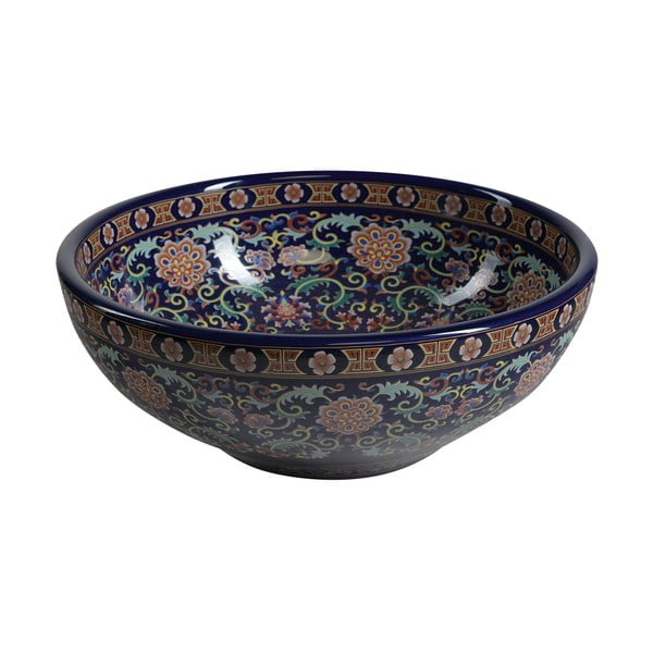 Тъмносиня керамична кръгла мивка ø 41 cm Priori – Sapho-image-2