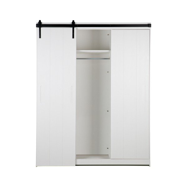 Бяла конструкция на шкафа с плъзгащи се врати Luuk - WOOOD-image-3