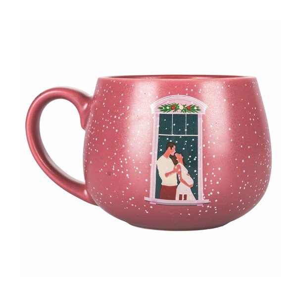 Розова коледна порцеланова чаша 400 ml Pink Xmas - VDE Tivoli 1996-image-2