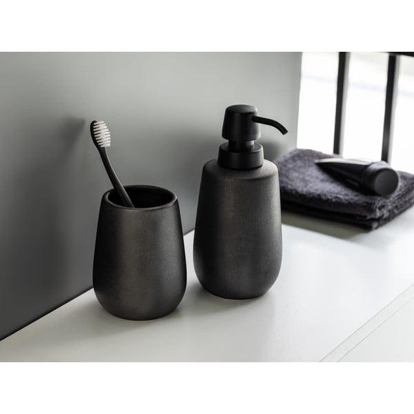 Черен керамичен комплект аксесоари за баня Nerno – Wenko-image-1