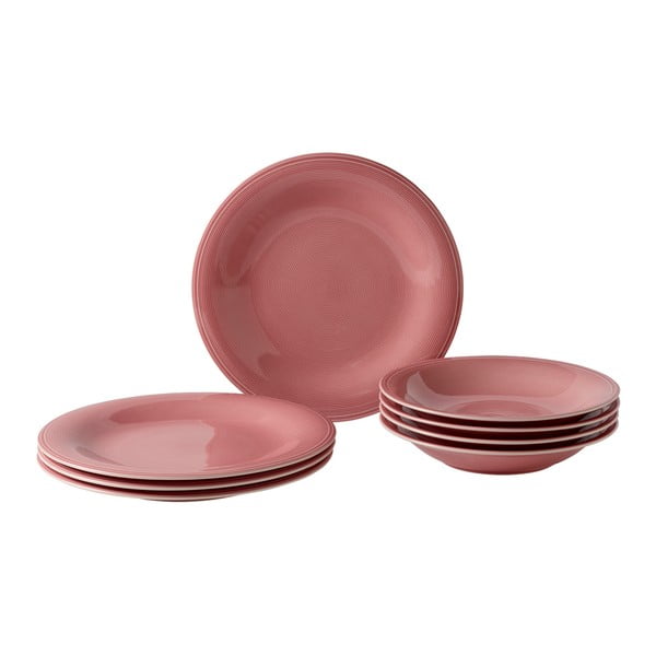 8dílná růžová porcelánová sada nádobí Like by Villeroy & Boch Group