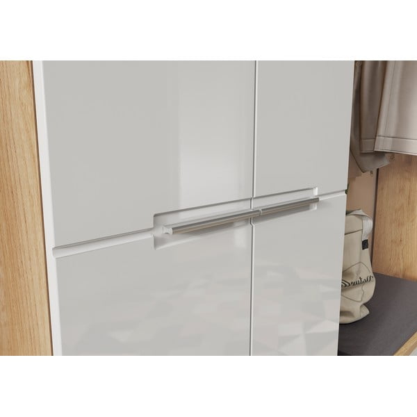 Дъбов гардероб в бял\естествен цвят 60x198 cm Aledo - Germania-image-1