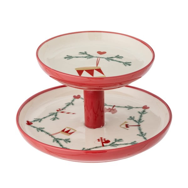 Глинена стойка за десерти с коледен мотив Yule – Bloomingville-image-2