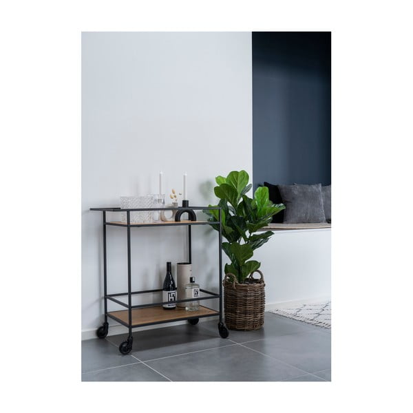 Бар количка с дъбова декорация Vita - House Nordic-image-2