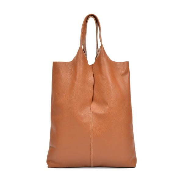 Кафява кожена чанта за пазаруване - Isabella Rhea