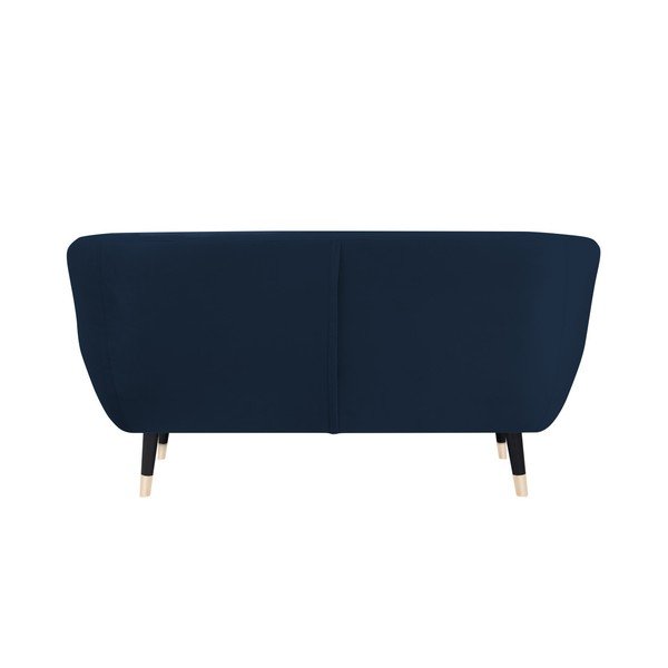 Тъмносин диван с черни крачета Mazzini Sofas Amelie, 158 cm-image-4